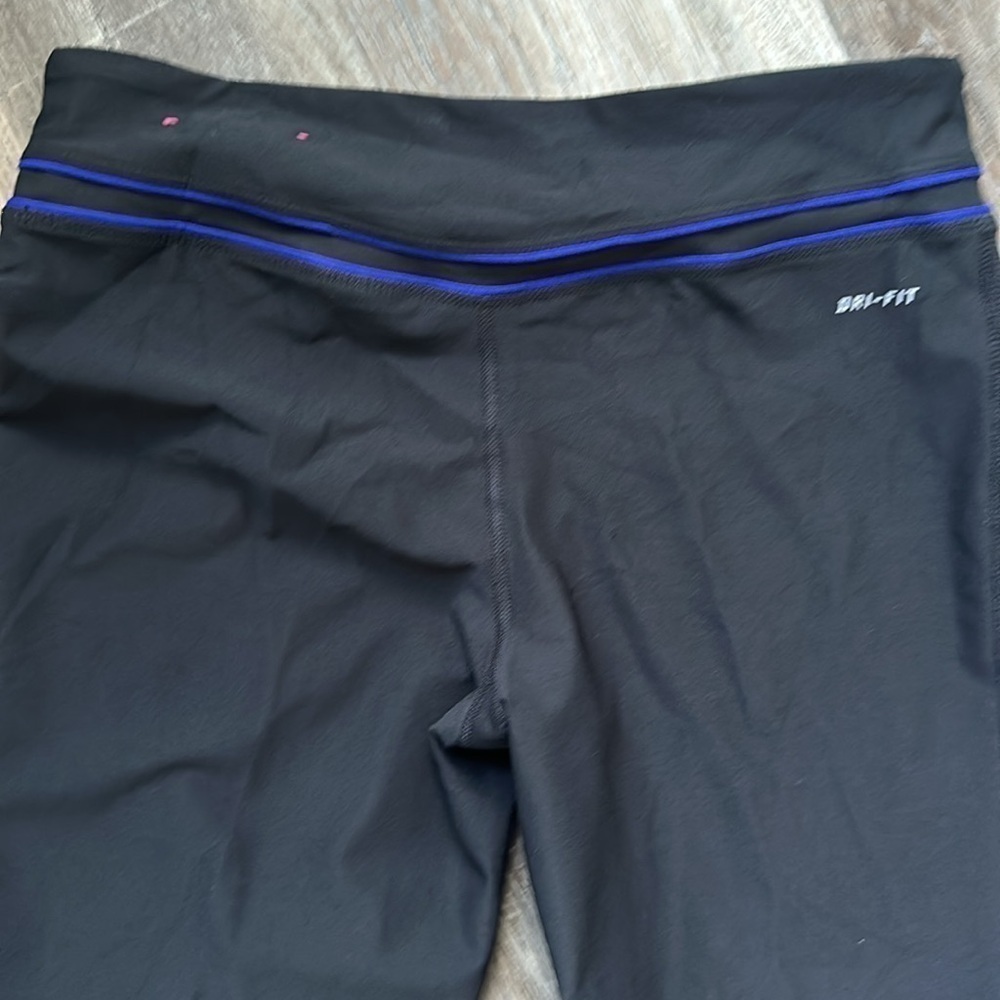 Nike Pants Dri fit size Medium black wide ankle lounge athletic pants - Picture 7 of 9